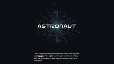 Screenshot of Astronaut website